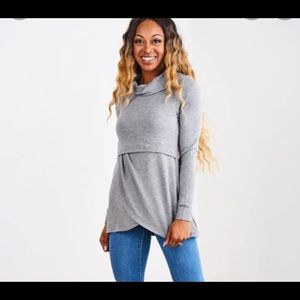 XS Grey petal front pullover!